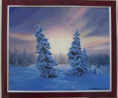 Зимний пейзаж, холст 25х35см, акрил, 2011...